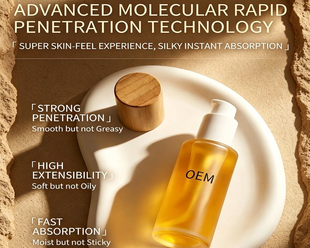 lightweight non greasy body oil texture